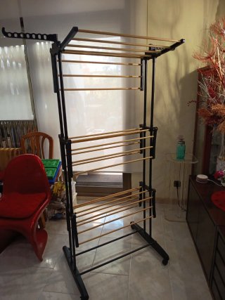 Tendedero 3 pisos plegable con ruedas