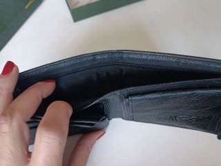 Cartera de piel hombre nueva