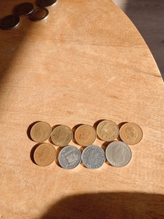 Lote de 9 monedas antiguas