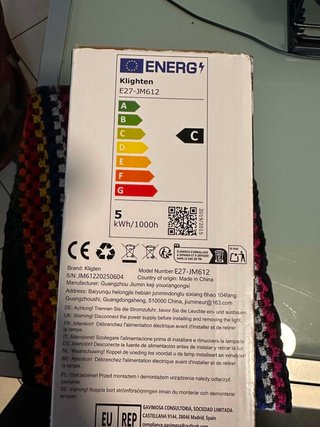 Applique Klighten E27 Nero IP65 Esterno Interno