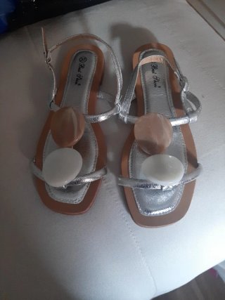 Sandalias Best Shoes Plata Talla 37