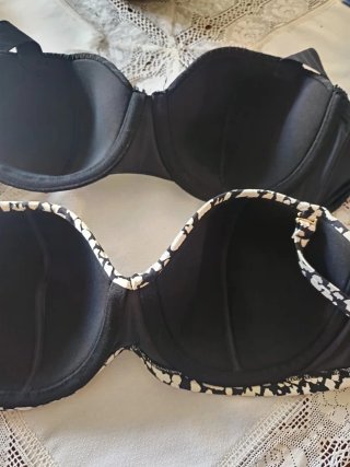Sujetador Bikini Negro y Estampado