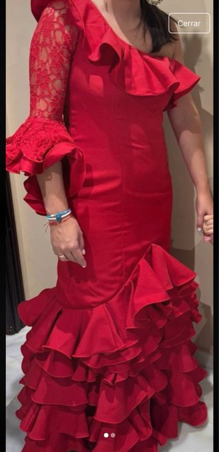 Vestido de gitana rojo con volantes