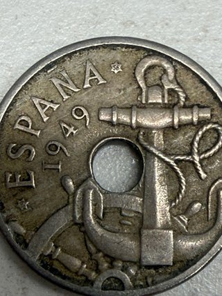 50 céntimos España 1949 lote de 24 monedas