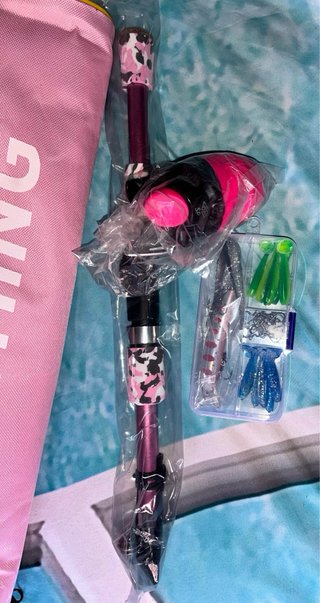 Kit de pesca infantil rosa