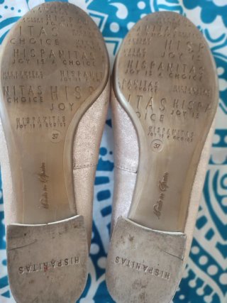 Bailarinas Hispanitas Beige y Dorado
