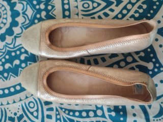 Bailarinas Hispanitas Beige y Dorado