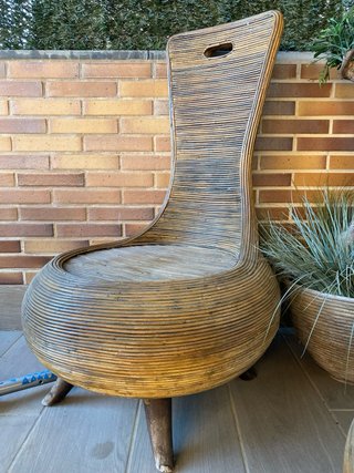 Conjunto exterior caña 2 sillas-mesa.