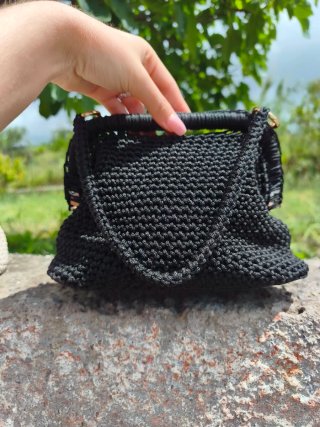 Clutch Borsa Ecopelle Tracolla Nera