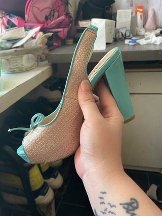 Liu Jo Scarpe donna slingback beige/azzurre