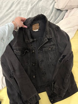 Giubbotto jeans Pull&Bear nero taglia L