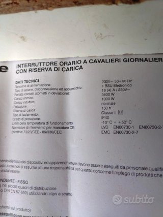 Interruttore orario giornaliero