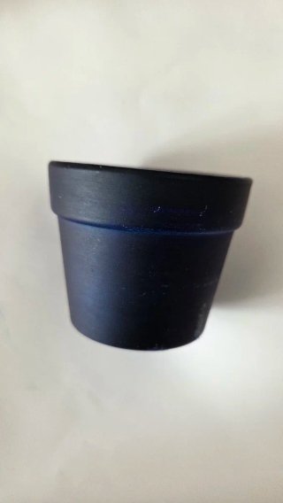 Set 4 vasetti decorativi ceramica e metallo