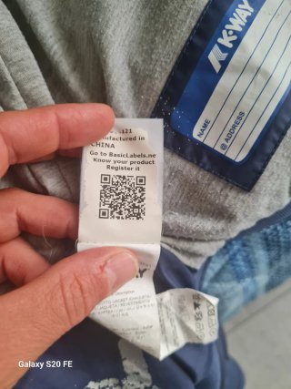Giacca K-Way Blu Taglia M