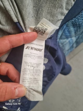Giacca K-Way Blu Taglia M