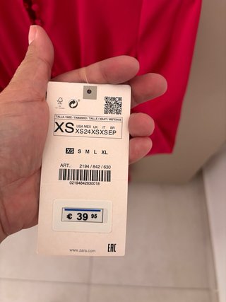 Abito Zara maniche lunghe fucsia nuovo