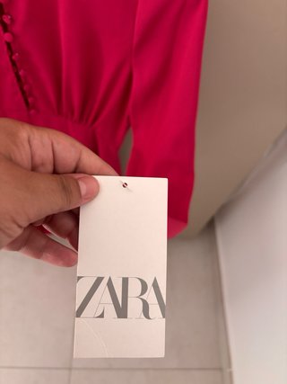 Abito Zara maniche lunghe fucsia nuovo