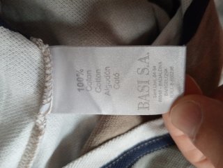 Polo Lacoste Rayas Beige Talla M