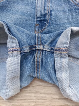 Shorts vaqueros denim azul desgastados Bershka T32
