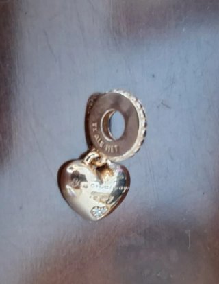 Pandora Charm Corazón Madre Dorado y rosa