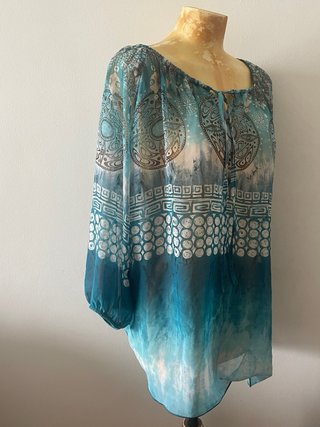 Blusa SPG Jeans Talla Única Turquesa