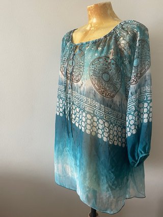 Blusa SPG Jeans Talla Única Turquesa