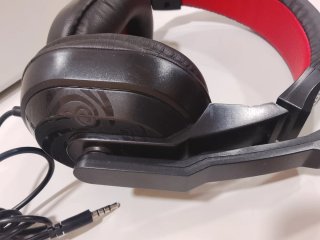 Auriculares Gaming Negro con Rojo