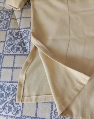 Giacca mezza manica oversize giallo paglierino