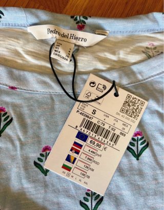 Camiseta Pedro del Hierro floral azul