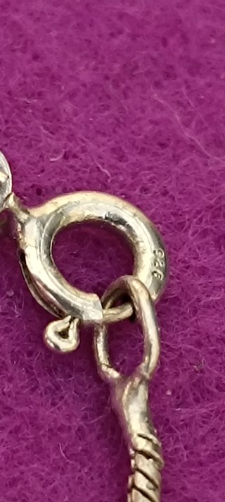 COLLANA  E CIONDOLO VINTAGE IN ARGENTO 925 E 800 F