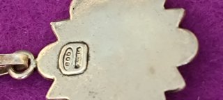COLLANA  E CIONDOLO VINTAGE IN ARGENTO 925 E 800 F