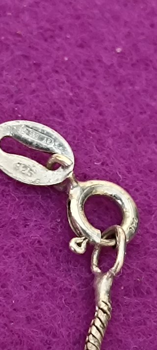 COLLANA  E CIONDOLO VINTAGE IN ARGENTO 925 E 800 F