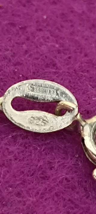 COLLANA  E CIONDOLO VINTAGE IN ARGENTO 925 E 800 F