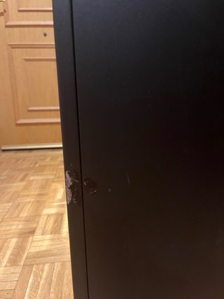 Vetrina Nera con Porte in Vetro