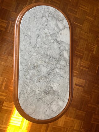 Mesa de centro madera y mármol