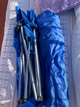 2 Silla plegable infantil azul