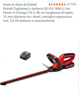 Tagliasiepi Einhell a batteria GE-CH 1846 Li