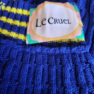 Calentadores Le Cruel Azul y Amarillo con bordados