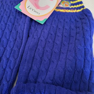 Calentadores Le Cruel Azul y Amarillo con bordados