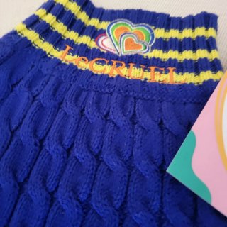 Calentadores Le Cruel Azul y Amarillo con bordados