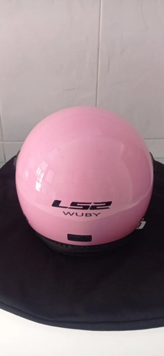 Casco niña Moto Rosa LS2 Wuby con Visera
