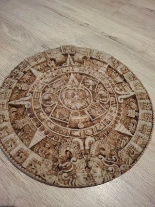 Calendario Azteca Piedra Beige/Marrón