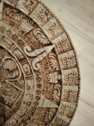 Calendario Azteca Piedra Beige/Marrón