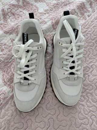 Zapatillas Hermes Blancas y Grises