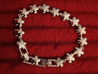 Pulsera Swarovski Flores Plata