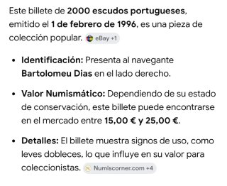 Lote 3 Billetes Portugal 1996-1998