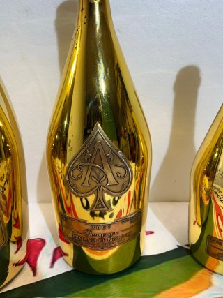 Tris Armand de Brignac Gold bottiglie vuote