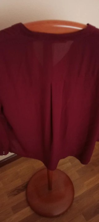 Blusa elegante mujer talla M burdeos