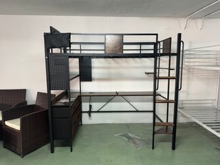 Cama alta 90x190 con escritorio