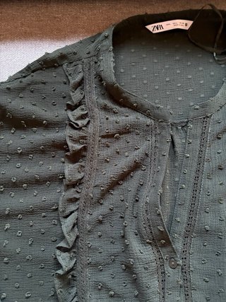 Camisa Zara Boho Verde